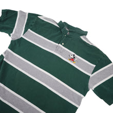 Load image into Gallery viewer, Vintage 90s Disney Mickey Varsity Squad Striped Polo Shirt - XL