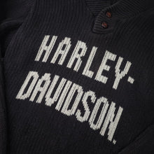 Load image into Gallery viewer, Vintage Harley Davidson Knit Spellout Cowl Sweater - WMNS M