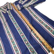 Load image into Gallery viewer, Vintage High Noon Vertical Aztec Striped Pearl Snap Western Shirt - L