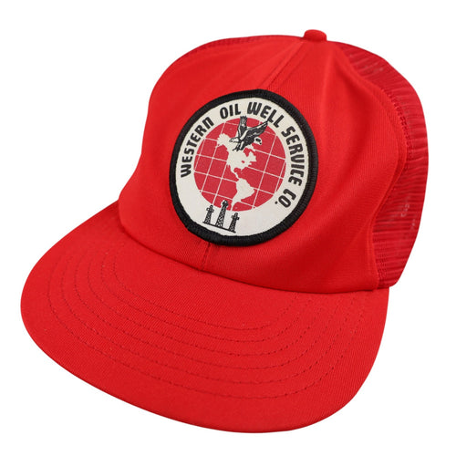 Vintage Western Oil Wells Service Co. Patch Mesh Trucker Hat - OS