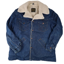 Load image into Gallery viewer, Vintage Wrangler Sherpa Lined Denim Wrange Coat - L