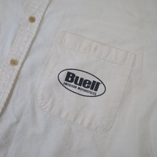 Load image into Gallery viewer, Vintage 1996 Harley Davidson Buell Graphic Button Up Work Shirt - XL