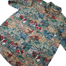 Load image into Gallery viewer, Vintage Gotcha Covered Classic Fox Hunting Pattern Button Up Shirt - L
