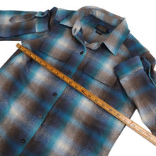 Load image into Gallery viewer, Pendleton Shadow Plaid Wool Flannel Button Up Shirt - WMNS S