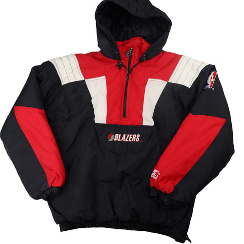 Vintage Starter Portland Blazers Anorak Puff Coat - XL