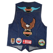 Load image into Gallery viewer, Vintage Wrangler Honda Motorcycle Patches Denim Vest - M