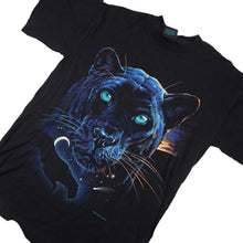 Load image into Gallery viewer, Vintage Habitat Black Jaguar Night Scene Graphic T Shirt - M