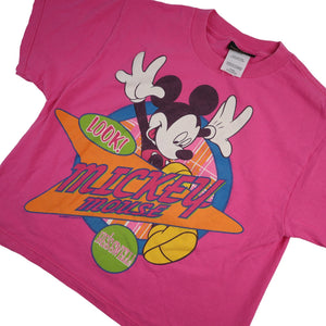 Vintage Disney Mickey Mouse by Jerry Leigh Graphic Crop Top T Shirt - WMN S