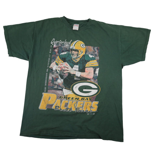 Vintage NFL Green Bay Packers Brett Favre Graphic T Shirt - L