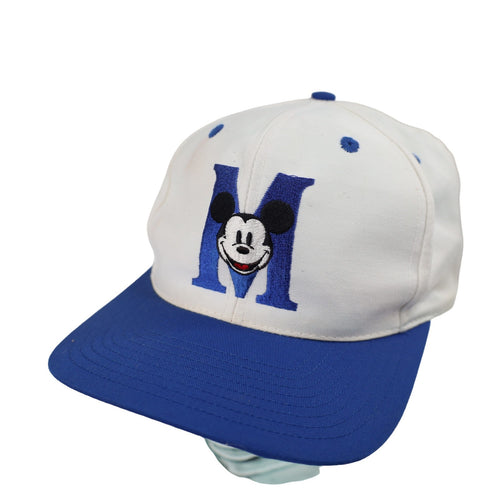 Vintage Disney Mickey Mouse M Logo Snapback Hat - OS