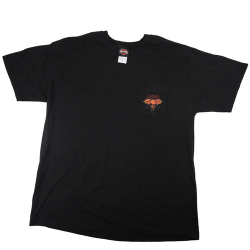 Vintage Y2k Harley Davidson Graphic Pocket T Shirt - XL