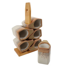 Load image into Gallery viewer, Vintage MCM Rodolfo Padilla Signed Stoneware Kokopelli Stackable Mug Set - OS