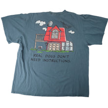 Load image into Gallery viewer, Vintage Peanuts Snoopy "Real Dogs Don't Need Instructions" Graphic T Shirt - XL