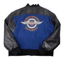 Load image into Gallery viewer, Vintage Harley Davidson University Big Logo Embroidered Letterman Jacket - 3XL