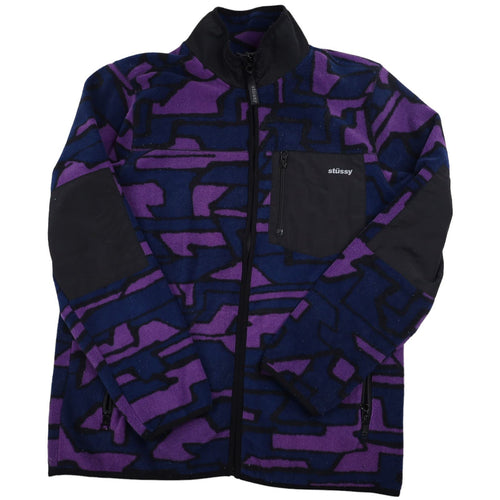 Stussy Purple Camo Fleece Jacket - S