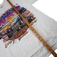 Load image into Gallery viewer, Vintage Manzanita Speedway Sprint Car Racing War Graphic T Shirt - L