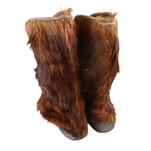 Load image into Gallery viewer, True Vintage 70s Italian Goat Skin Long Hair Boots - W11