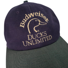 Load image into Gallery viewer, Vintage Budweiser x Ducks Unlimited Spellout Snapback Hat - OS