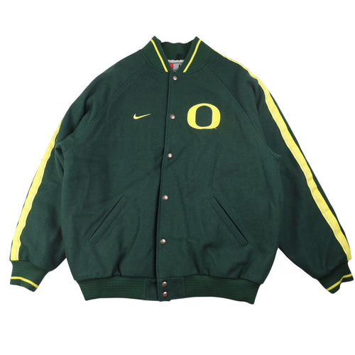 Vintage Nike University of Oregon Ducks Quilted Wool Jacket - L