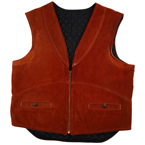 Vintage ABC for Kawasaki Suede Leather Riding Vest - L