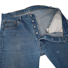 Load image into Gallery viewer, Vintage USA Made Levis 501 Distressed Denim Jeans - 34"x30"