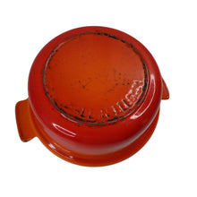 Load image into Gallery viewer, Vintage Descoware Cast Iron Enamel Flame Orange Ombre Dutch Oven - OS