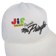 Load image into Gallery viewer, Vintage Jif Peanut Butter "Mr.Pringles" Racing Trucker Hat