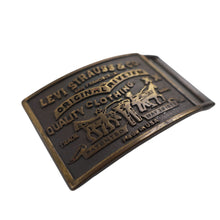 Load image into Gallery viewer, Vintage Levis Strauss Co. Classic Patch Brass Belt Buckle - 3.5&quot;