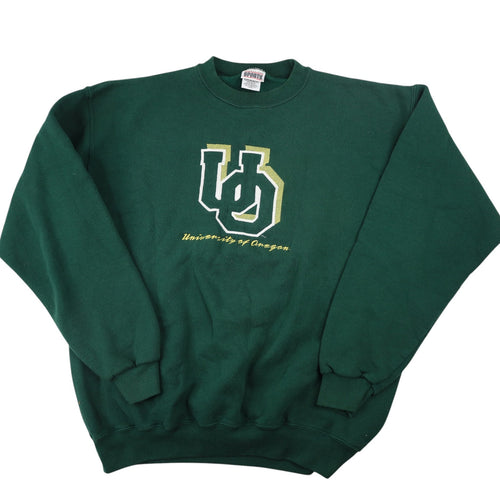 Vintage 90s University of Oregon Ducks Embroidered Sweatshirt - L