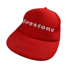 Load image into Gallery viewer, Vintage Firestone Spellout Mesh Foam Trucker Hat - OS
