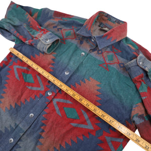 Vintage Woolrich Southwestern Aztec Print Flannel Button Down Shirt - S