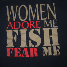 Load image into Gallery viewer, Vintage "Womens Adore Me, Fish Fear Me" Graphic T Shirt - XL