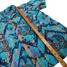 Load image into Gallery viewer, Polo Ralph Lauren Aztec Indigenous Print Loop Collar Plaid Button Up Shirt - M