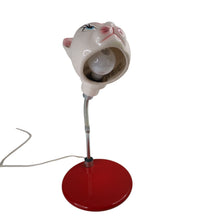 Load image into Gallery viewer, Vintage MCM Ceramic Cat Head Goose Neck Desk Lamp - OS
