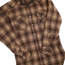 Load image into Gallery viewer, True Vintage Pendleton High Grade Western Wear Pearl Snap Wool flannel Shirt - M
