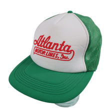 Load image into Gallery viewer, Vintage Atlanta Motor Lines Inc Mesh Foam Puffy Graphic Trucker Hat - OS