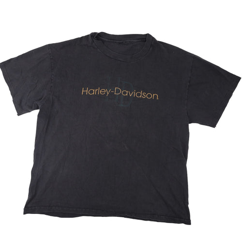 Vintage Harley Davidson Spellout Fresno California Graphic T Shirt - M