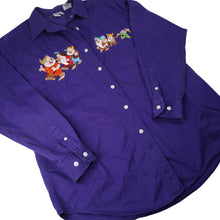 Load image into Gallery viewer, Vintage Disney Snow White 7 Dwarfs Embroidered Button Up Shirt - WMNS M