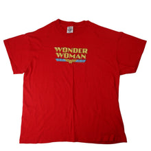 Load image into Gallery viewer, Vintage DC Comics Wonder Women Spellout Graphic T Shirt - YXL