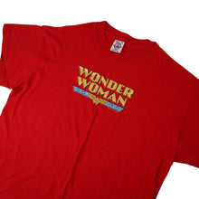 Load image into Gallery viewer, Vintage DC Comics Wonder Women Spellout Graphic T Shirt - YXL