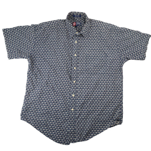 Vintage Chaps Ralph Lauren All Over Design Button Up Shirt - L