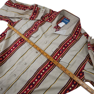 Vintage Wrangler Southwestern Print Pearl Snap Western Shirt - L