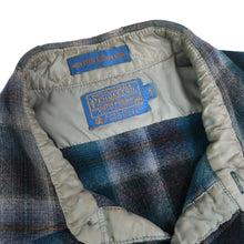 Load image into Gallery viewer, Vintage Pendleton High Grade Western Wear Shadow Plaid Pearl Snap Wool Shirt - XLT