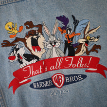 Load image into Gallery viewer, Vintage Looney Tunes "Thats all Folks" Denim Jacket - L