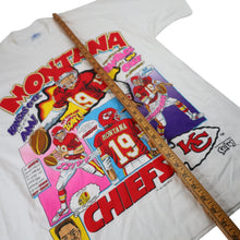 Load image into Gallery viewer, Vintage 90s Salem Sportswear Joe Montana KC Chiefs Comic SeriesT Shirt - XL