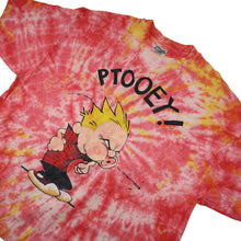 Load image into Gallery viewer, Vintage Calvin and Hobbes Graphic Tie Dyed Graphic T Shirt - XL