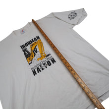Load image into Gallery viewer, Vintage CAT Ironman Building The West Heavy Equipment Graphic T Shirt - XL