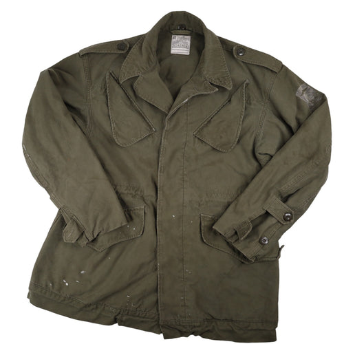 Vintage Dutch Army Field Jacket KL Puijenbroek Slant Pocket - M