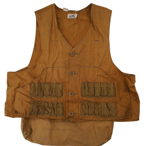 Vintage Duxbak Antique Hunting Shooting Canvas Vest - XL