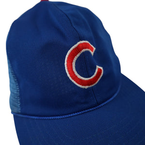 Vintage 80s Chicago Cubs Mesh Trucker Hat - OS